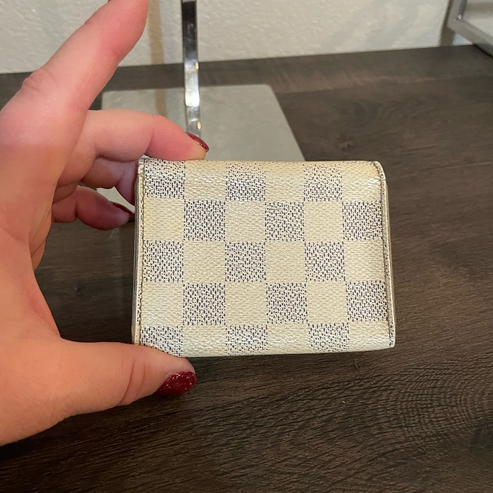 Louis Vuitton Damier Azur Canvas Small Wallet in Cream and Blue-Grey - Picture 3 of 4